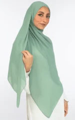 Plain Square Malaysian Chiffon Scarf
