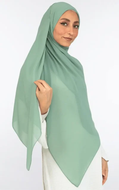 Plain Square Malaysian Chiffon Scarf