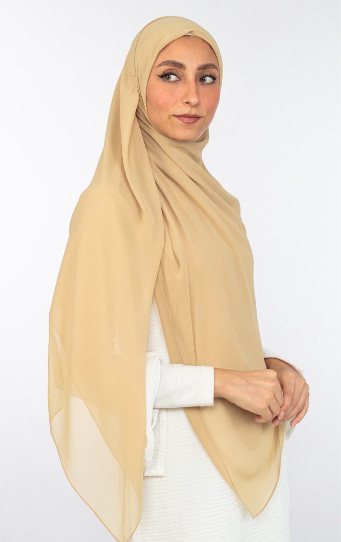 Plain Square Malaysian Chiffon Scarf - Image 6