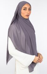 Plain Square Malaysian Chiffon Scarf - Image 7