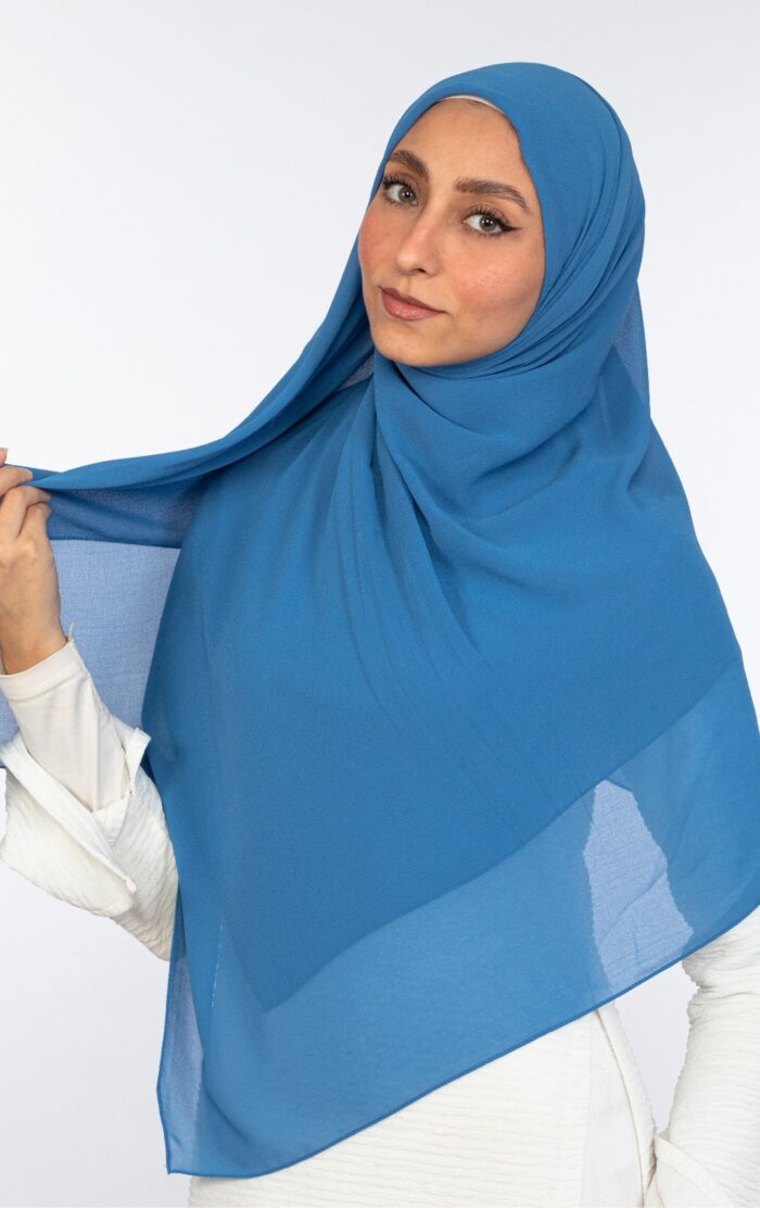 Plain Square Malaysian Chiffon Scarf - Image 9