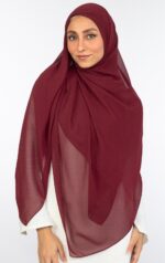 Plain Square Malaysian Chiffon Scarf - Image 10