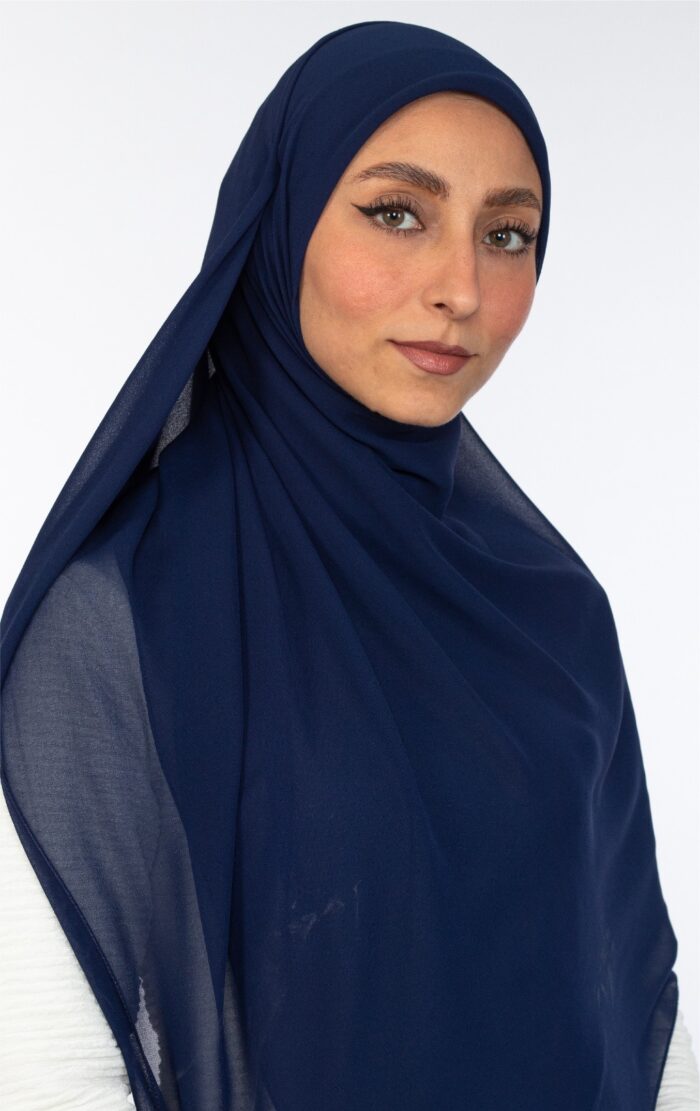 Plain Square Malaysian Chiffon Scarf - Image 11