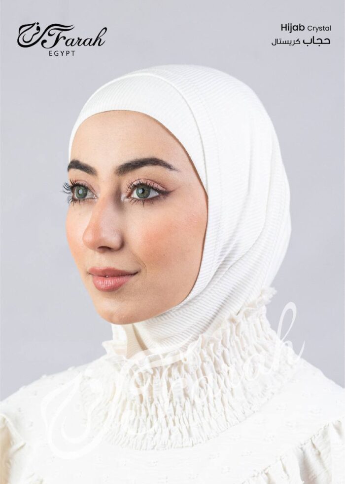 ⁦طقم حجاب كرستال "حجاب + بندانة"⁩ - الصورة ⁦3⁩