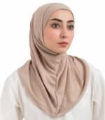 طقم حجاب كرستال قطعتين " بندانة + حجاب "